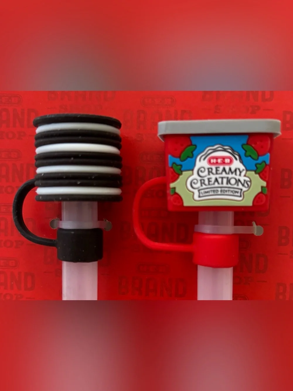 Straw toppers & straws 2 total HEB NEW NWT fits stanleys